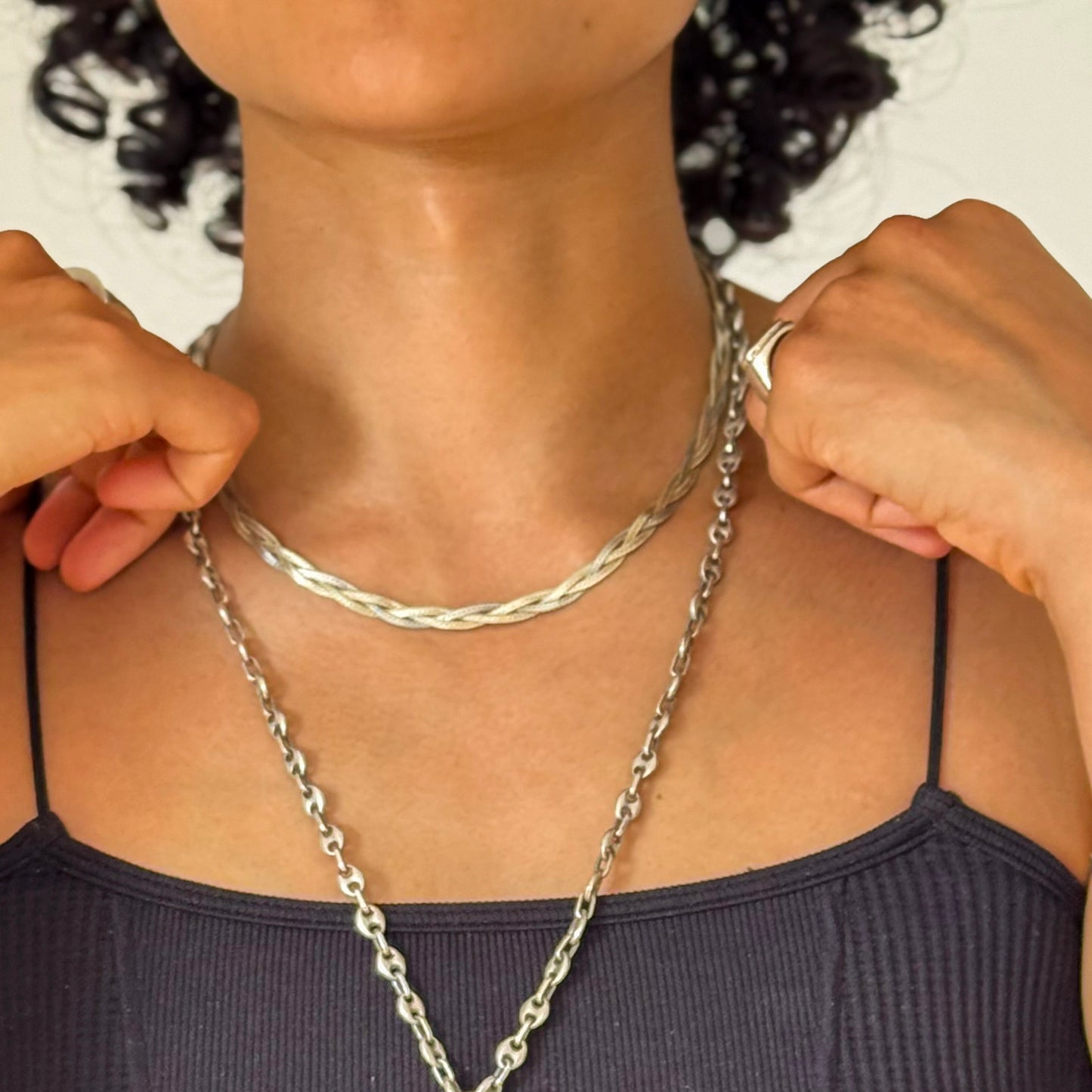 Braided Gold & Silver Necklace