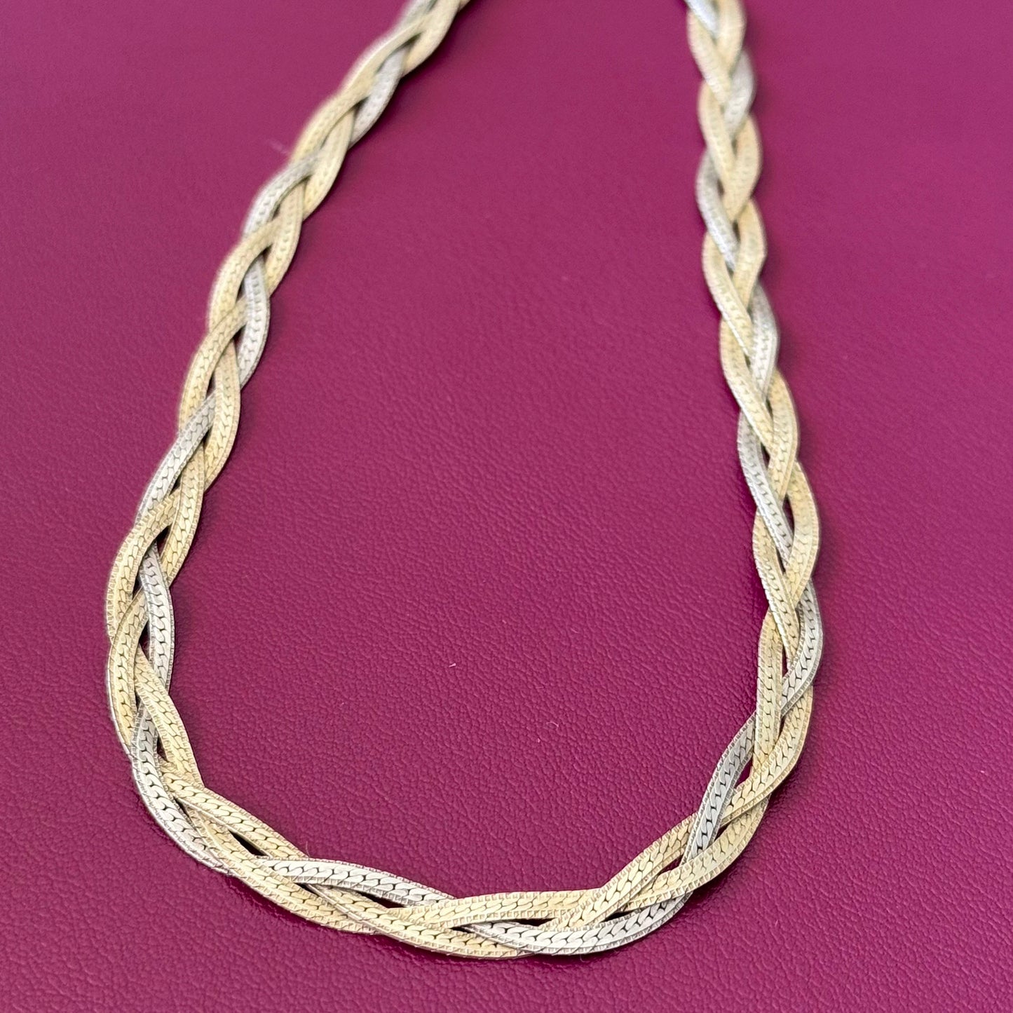 Braided Gold & Silver Necklace