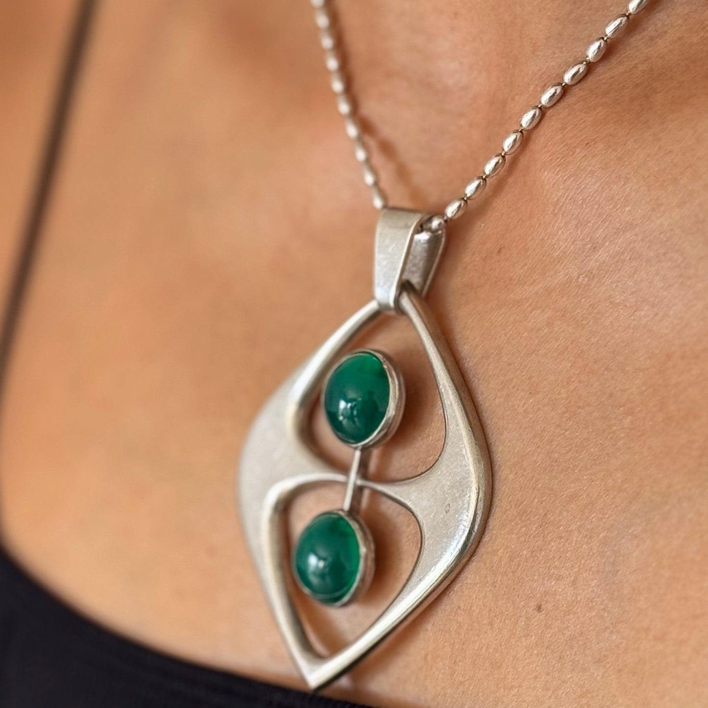 Scandinavian Green Stone Pendant
