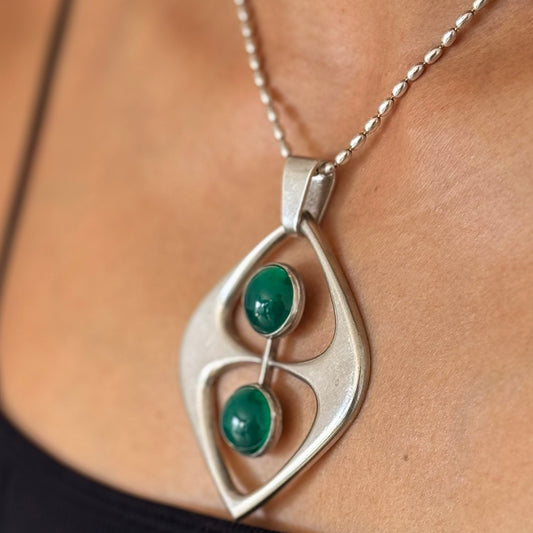 Scandinavian Green Stone Pendant